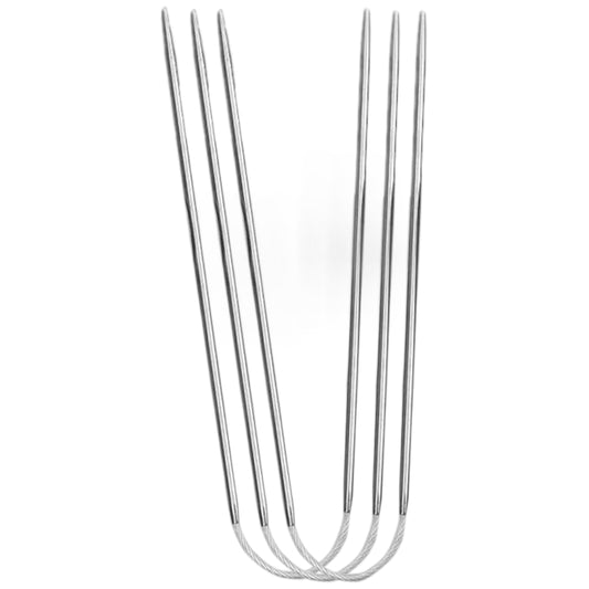 3pcs Double Pointed Stainless Steel Knitting Needles Set for Knitting Socks, Cuffs, and Hats