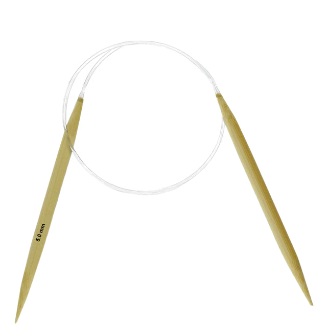 Carbonized Bamboo Circular Knitting Needles with Clear Cables – 47 Inches for Smooth Knitting
