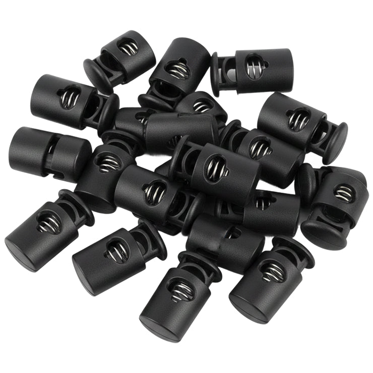 Plastic Cord Lock Single Hole Spring Toggle Stopper for Shoelaces Drawstrings Bags Clothing and Paracord