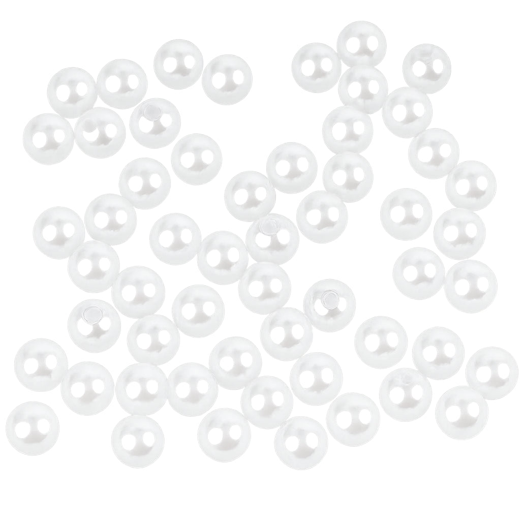 8mm White Plastic Pearl Beads for Jewelry Making, Crafts, and DIY Decorations, 1800 Pcs
