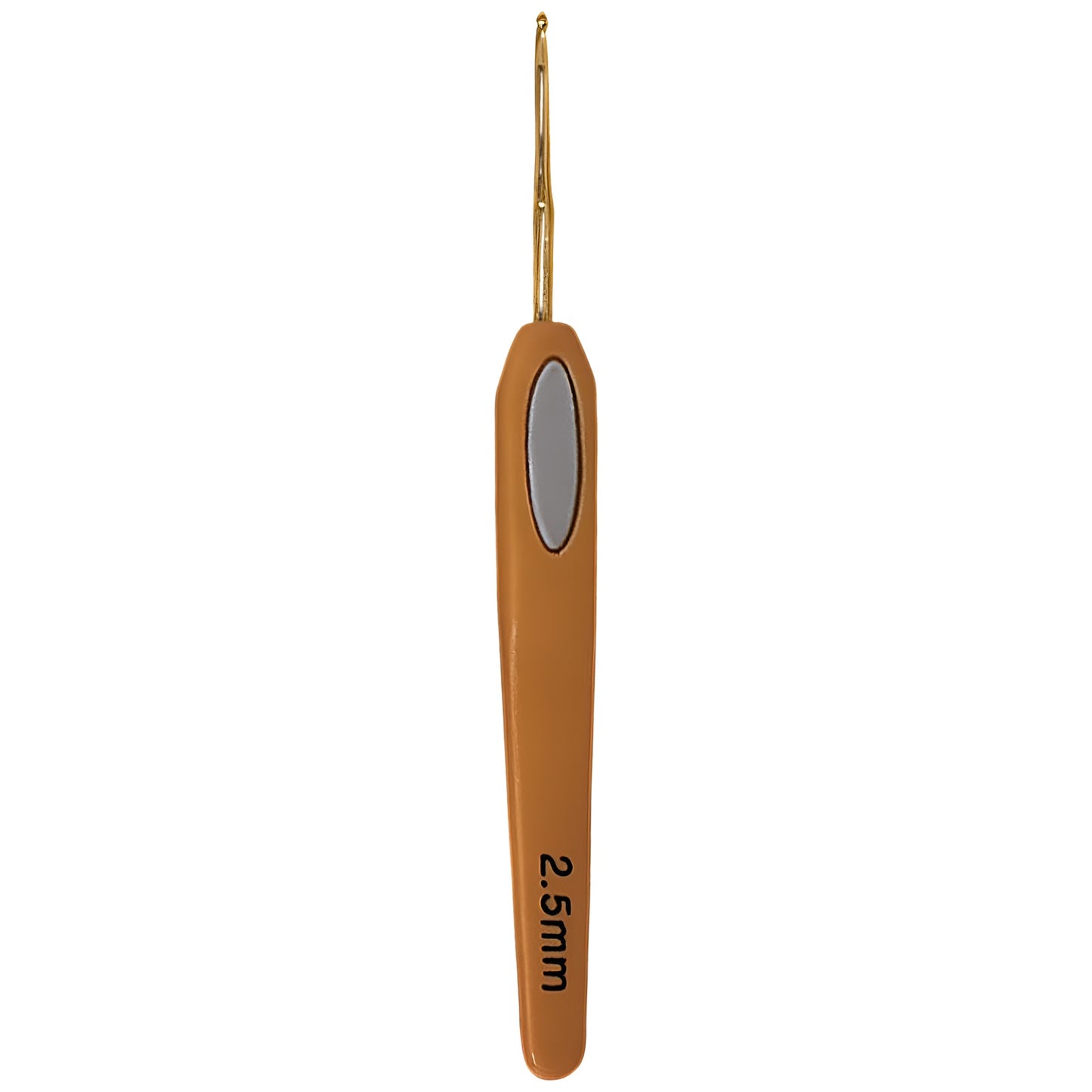 Soft Touch Steel Crochet Hooks with Ergonomic Orange Grip for Lace Crochet Thread Work and DIY Crafts