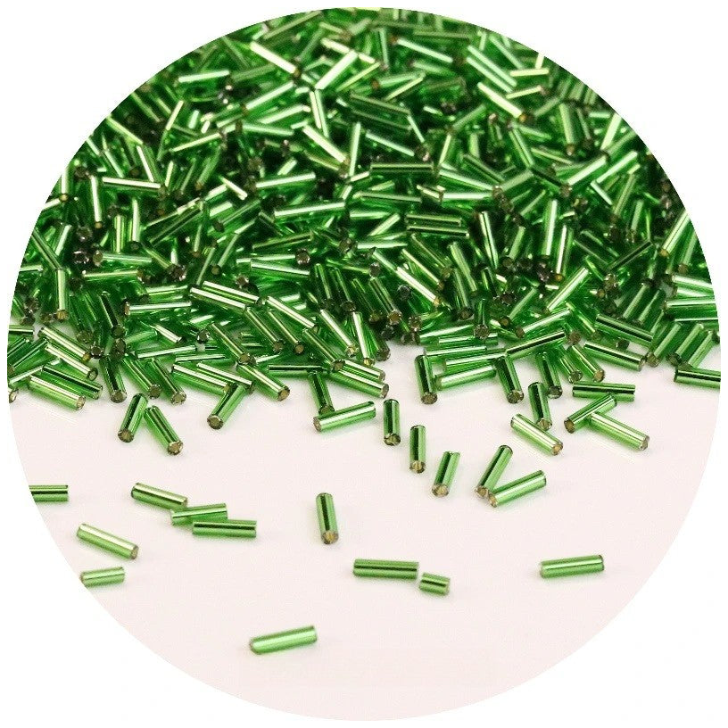 Glass Bugle Beads 2x6mm Mini Tube Seed Beads for Jewelry Making Crafts, Pack of 1200
