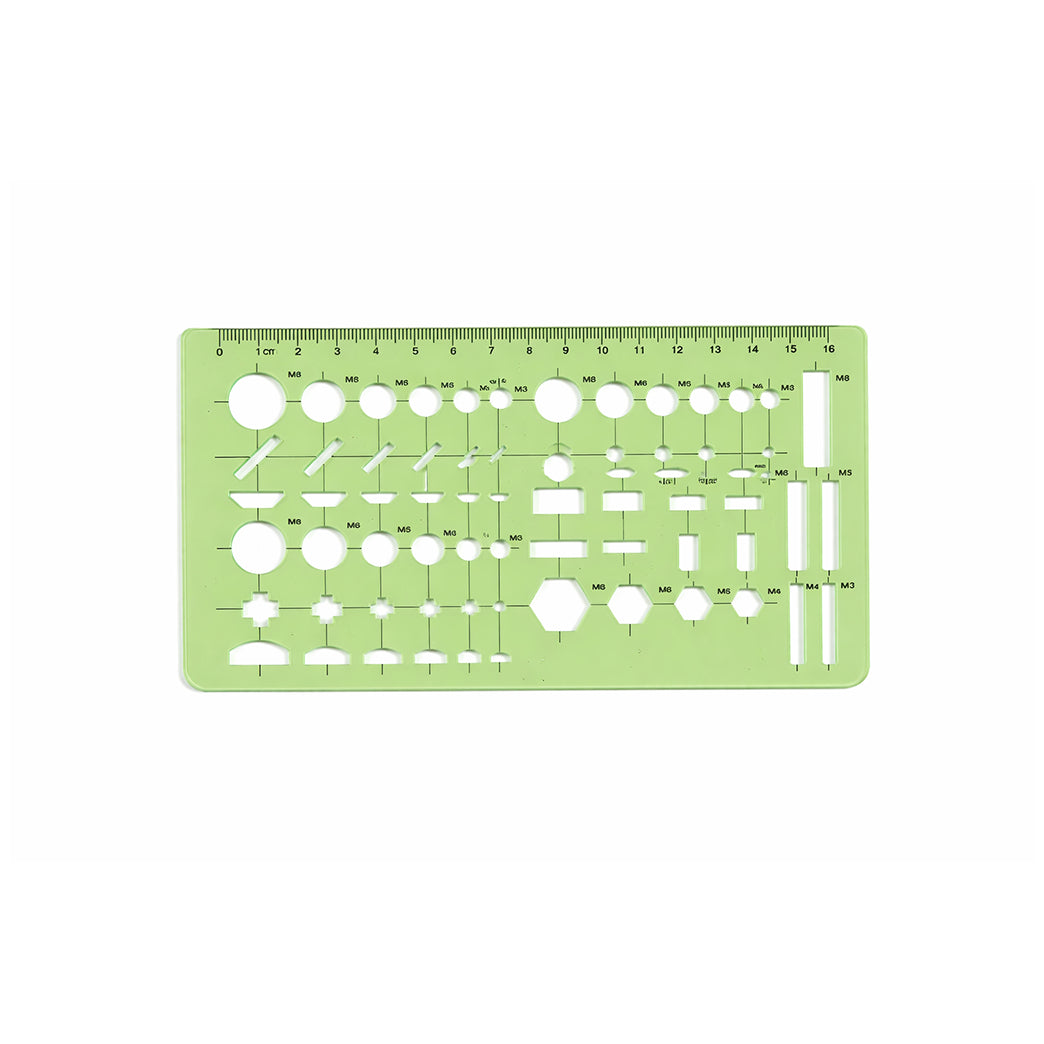 Professional Circle Template Guide with Inch and Metric Graduations for Drafting Drawing Woodworking and Design Tools