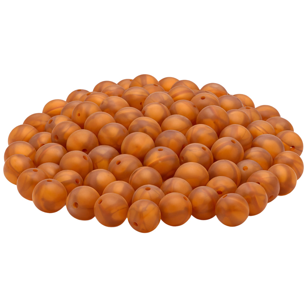 15mm Silicone Beads for Keychains Bracelets Pens Crafts Bulk Round Beads DIY Jewelry Making, Pack of 100