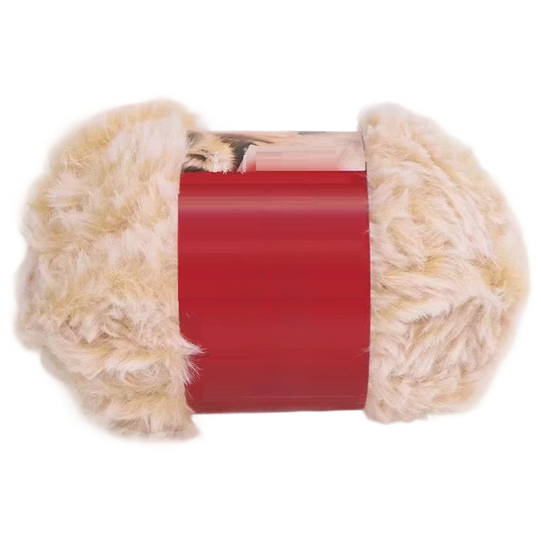 Soft Chunky Fur Knit Blanket Yarn – Lightweight Faux Fur Velvet Yarn for Cozy Projects, 50Grams/1.76oz 32 Yards