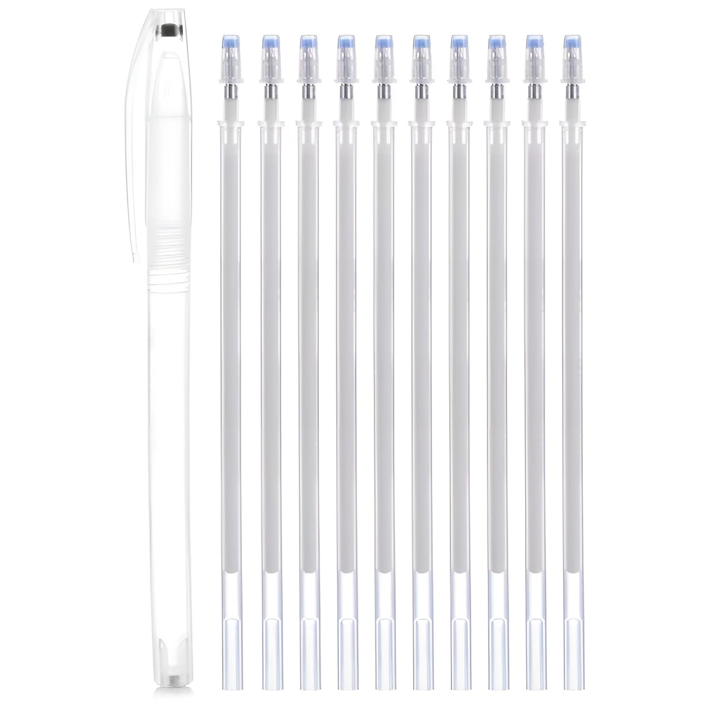 Heat Erasable Fabric Marking Pen with 10 Refills Disappearing Ink for Sewing Quilting Embroidery and DIY Crafts