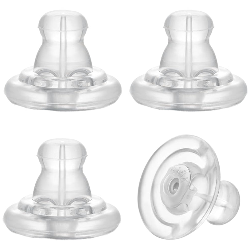 Secure Silicone Earring Backs Replacement Locking Earring Stoppers for Studs Sensitive Droopy Ears Adults