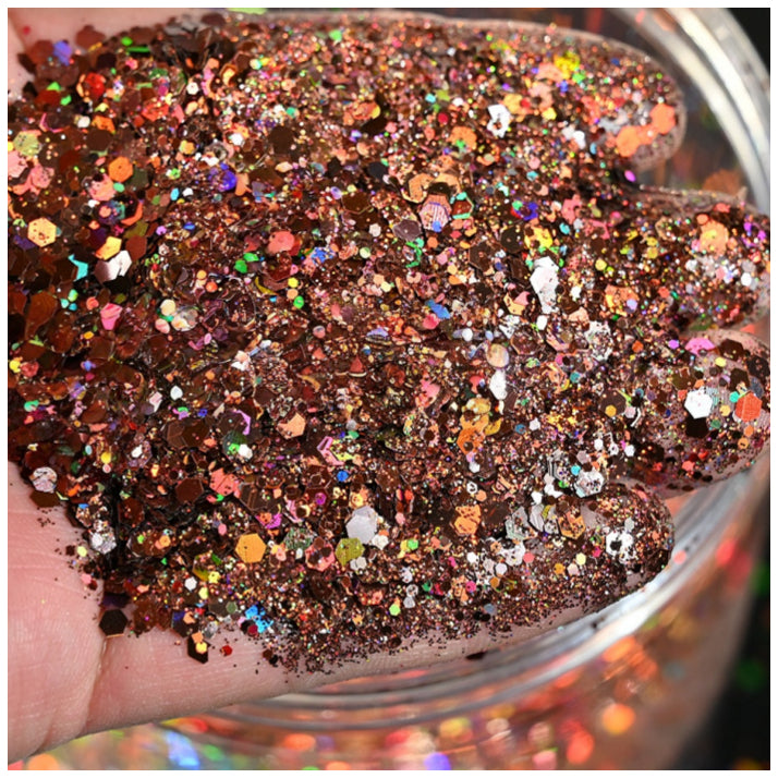 160g Holographic Chunky Glitter for Resin Art, Nails, Face, Hair, Tumblers, Crafts, and DIY Decorations