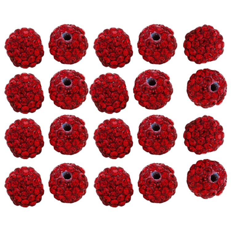 10mm White Rhinestone Beads for Jewelry Making Round Disco Crystal Beads for DIY Bracelets, Earrings and Necklaces