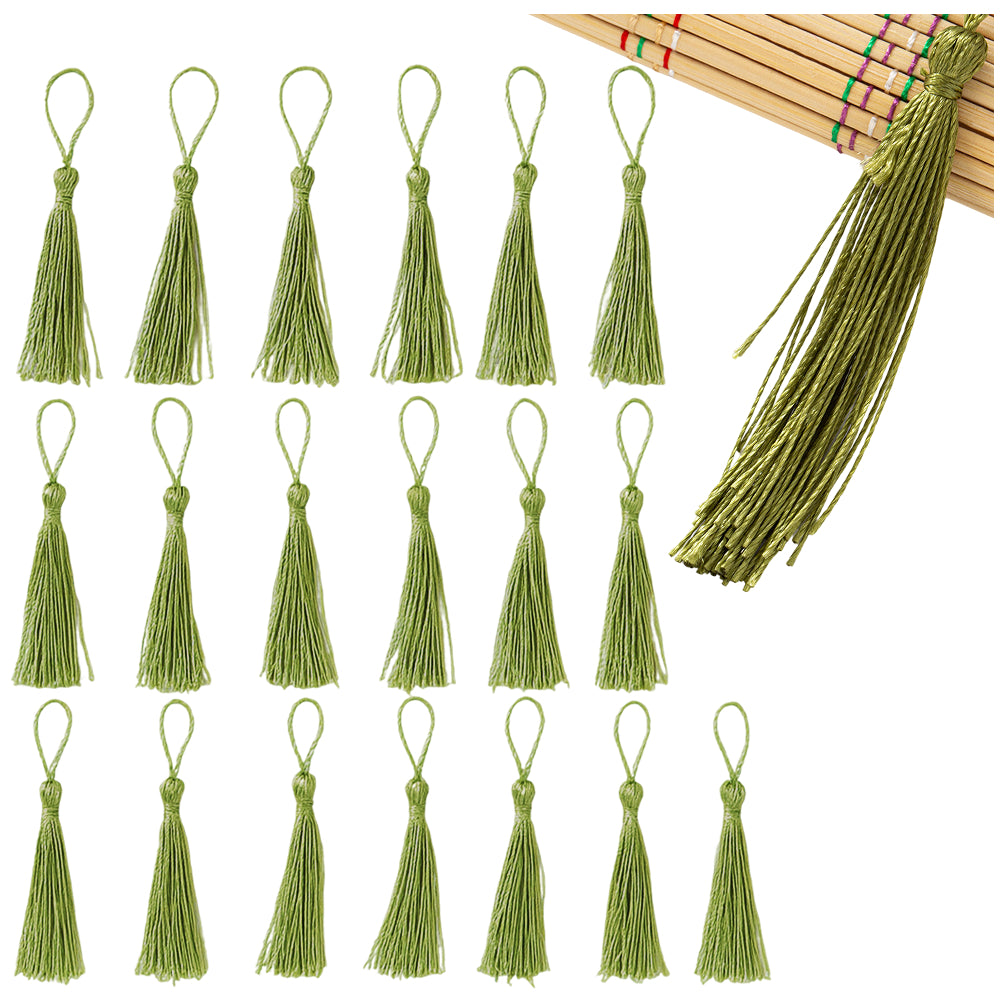Handmade Silky Tassel Set for Jewelry Making, Keychains, Gift Tags, Sewing Crafts, and Home Decor, Pack of 20