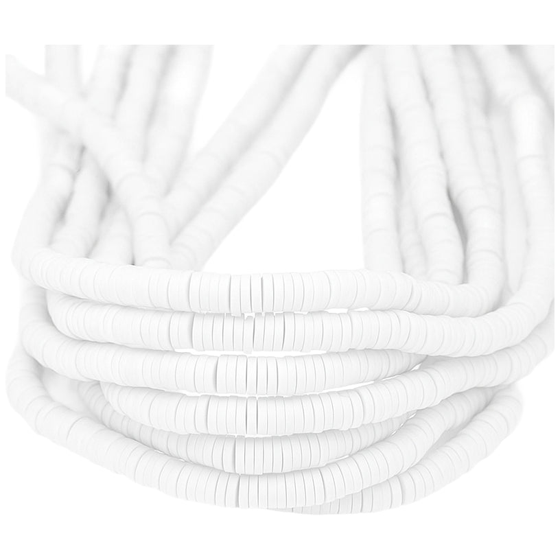 6mm Heishi Clay Beads for Jewelry Making Bracelets and Necklaces, Pack of 3000