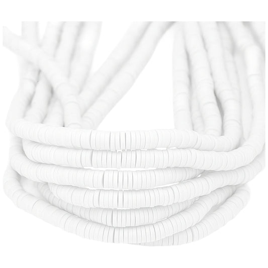 6mm Heishi Clay Beads for Jewelry Making Bracelets and Necklaces, Pack of 3000