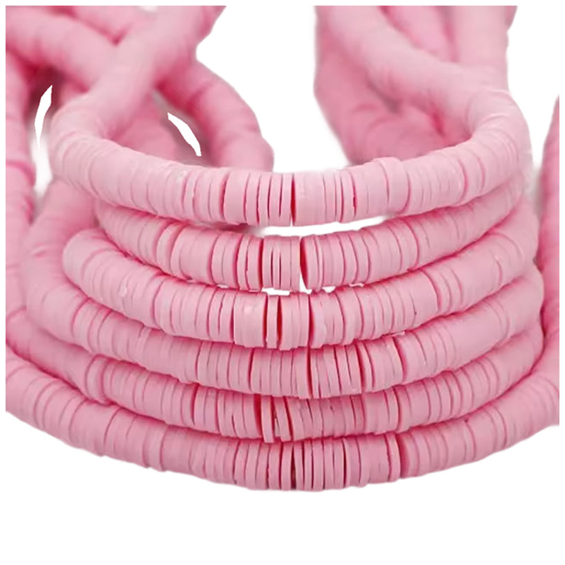 6mm Heishi Clay Beads for Jewelry Making Bracelets and Necklaces, Pack of 3000