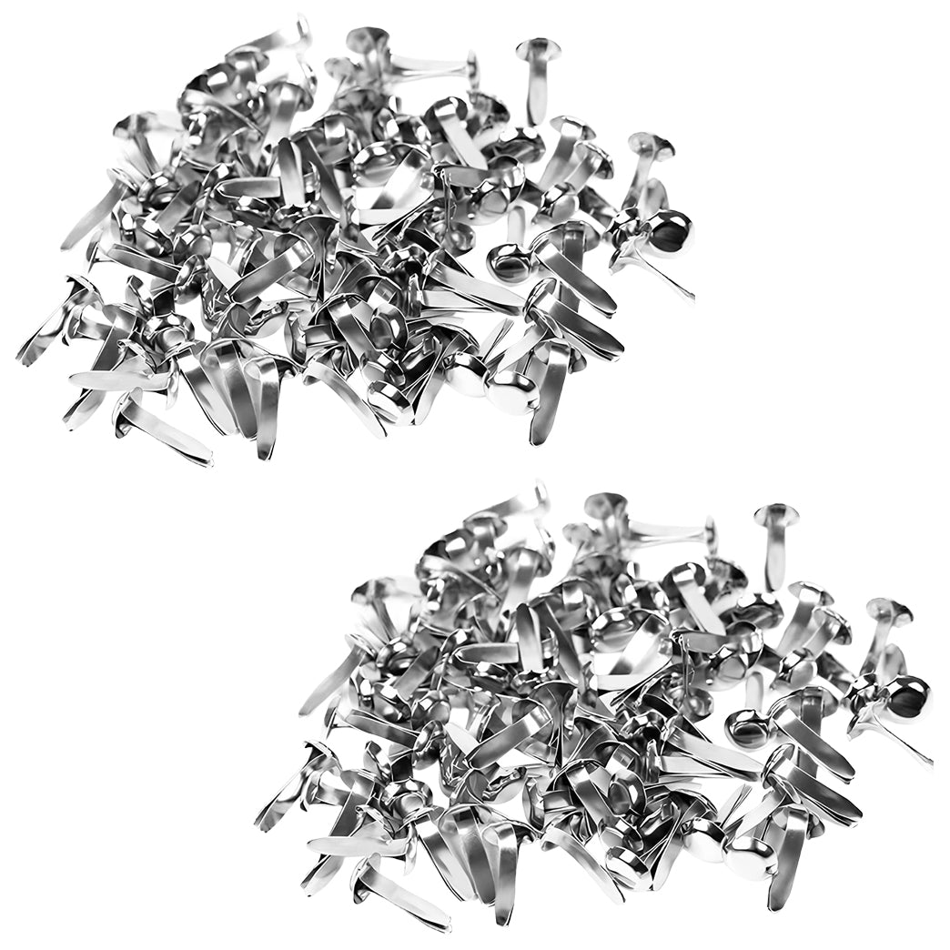Mini Brass Paper Fasteners for Crafts, Metal Brads for DIY Paper Projects and Scrapbooking Pins