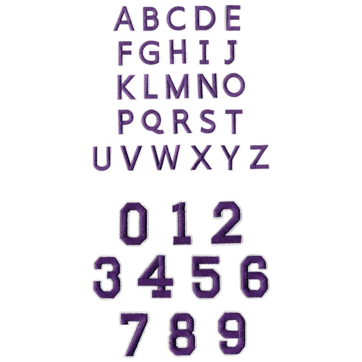 Iron-On Alphabet and Number Embroidered Patches for Clothing, Hats, Jeans, DIY Crafts and Sewing Repairs