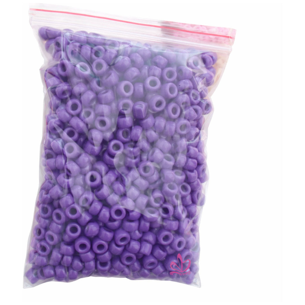 6x9mm Acrylic Pony Beads with 4mm Hole for Bracelets Jewelry Making and DIY Crafts, Pack of 1000