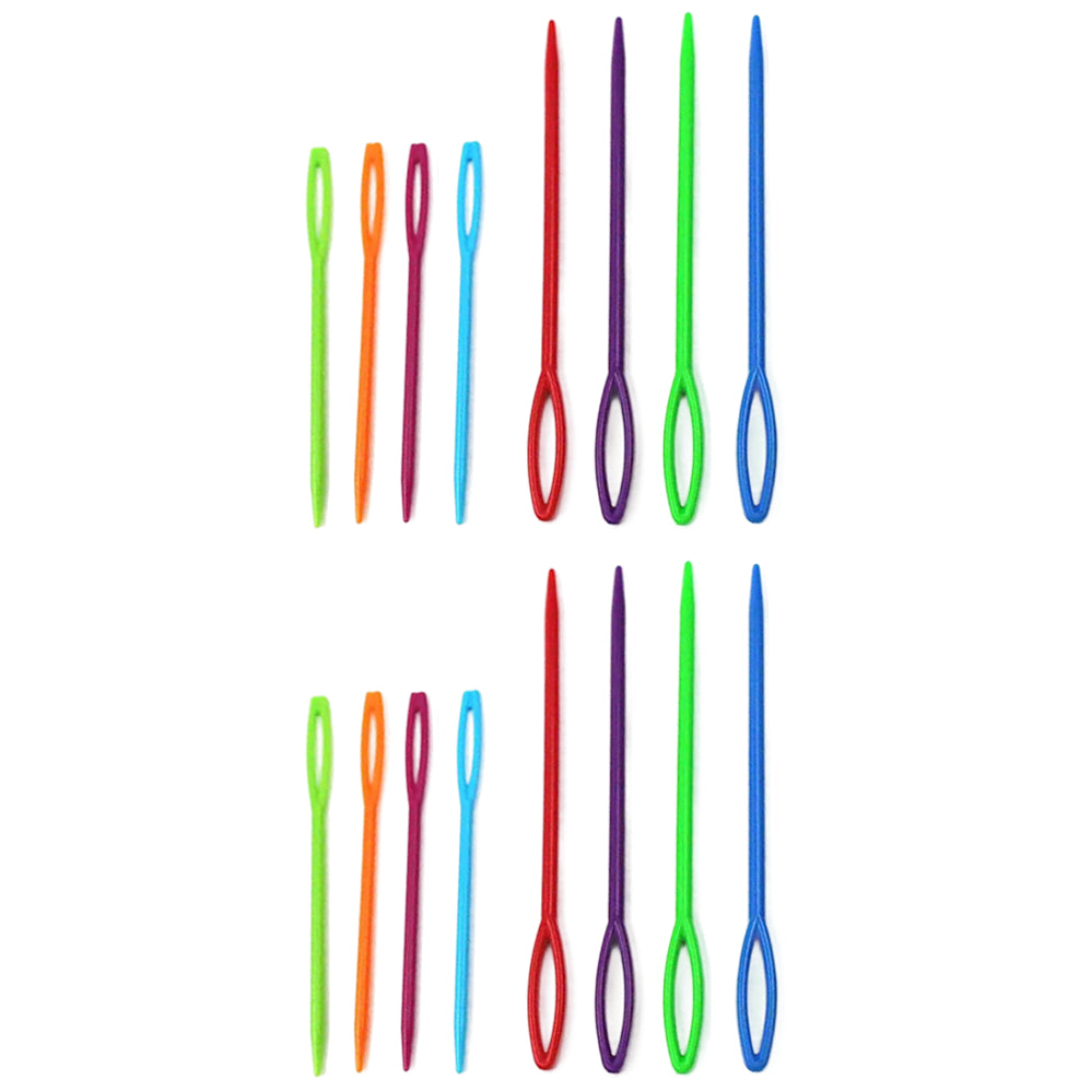 Large Eye Plastic Yarn Needles for Crochet Knitting Sewing DIY Crafts Colorful Lacing Tools