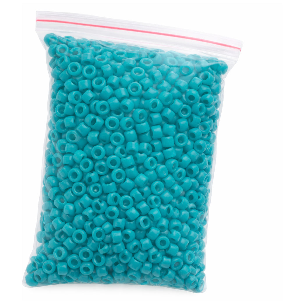 6x9mm Acrylic Pony Beads with 4mm Hole for Bracelets Jewelry Making and DIY Crafts, Pack of 1000