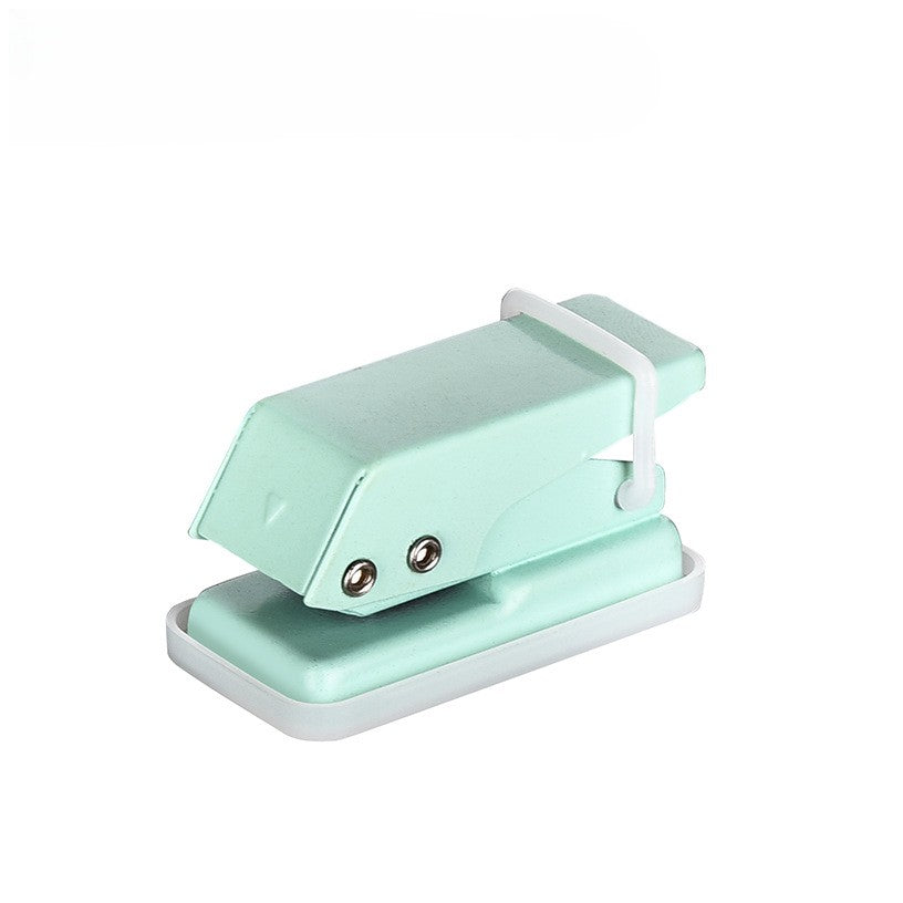 6mm Single Hole Paper Punch Reduced Effort Handheld Puncher with Lock for Office Crafts Ticketing and DIY Projects