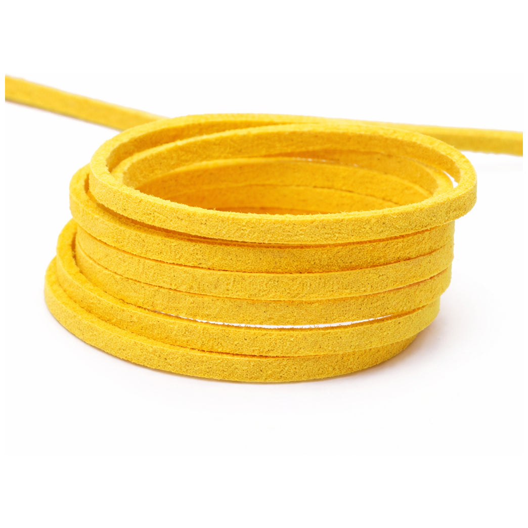 3mm Flat Genuine Leather Cord Brown 5.5 Yards Natural Leather Lacing for Jewelry, Bracelets, Necklaces and Crafts