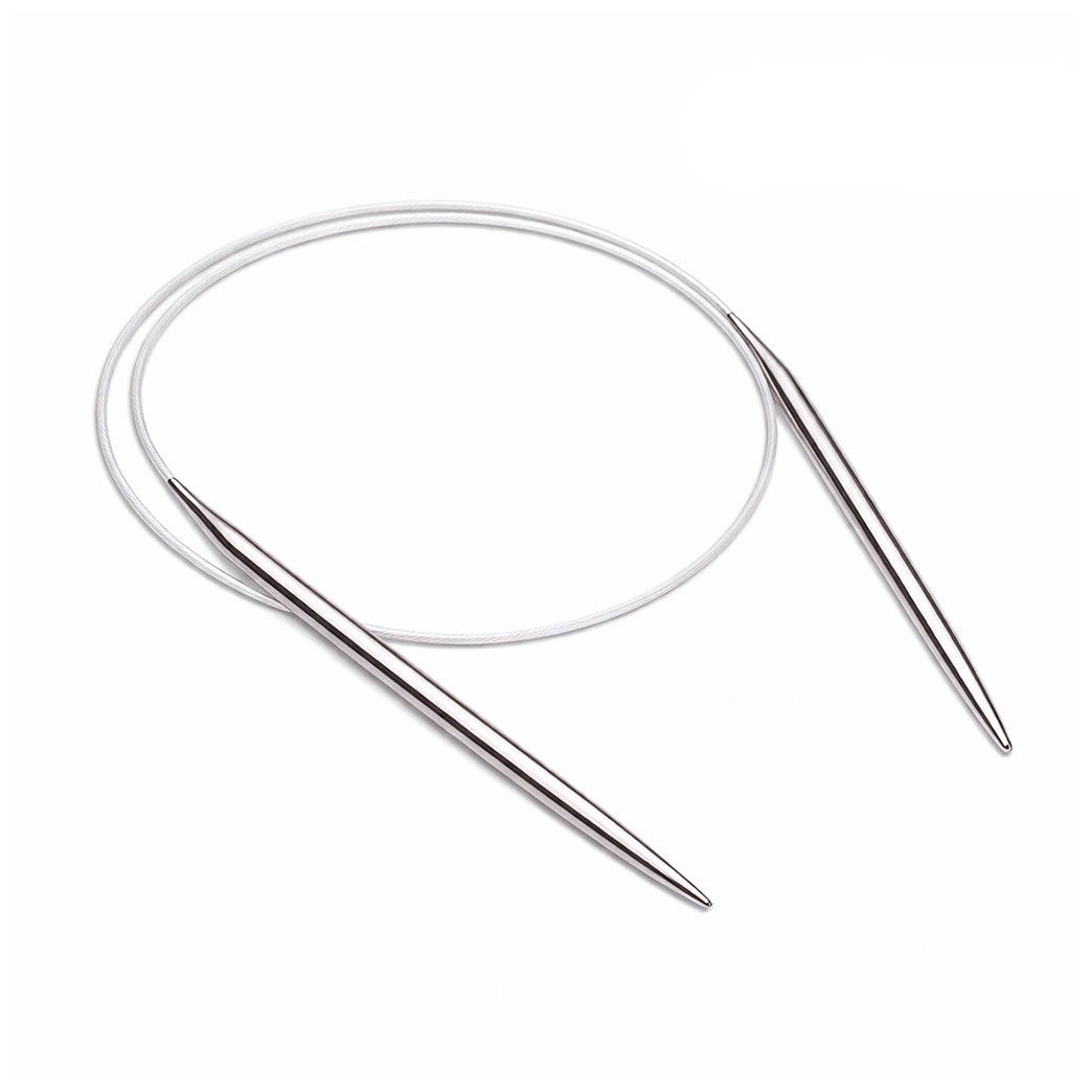 16 Inch Metal Circular Knitting Needles Set for Hats Sleeves Scarves Baby Sweaters and Small Knitting Projects