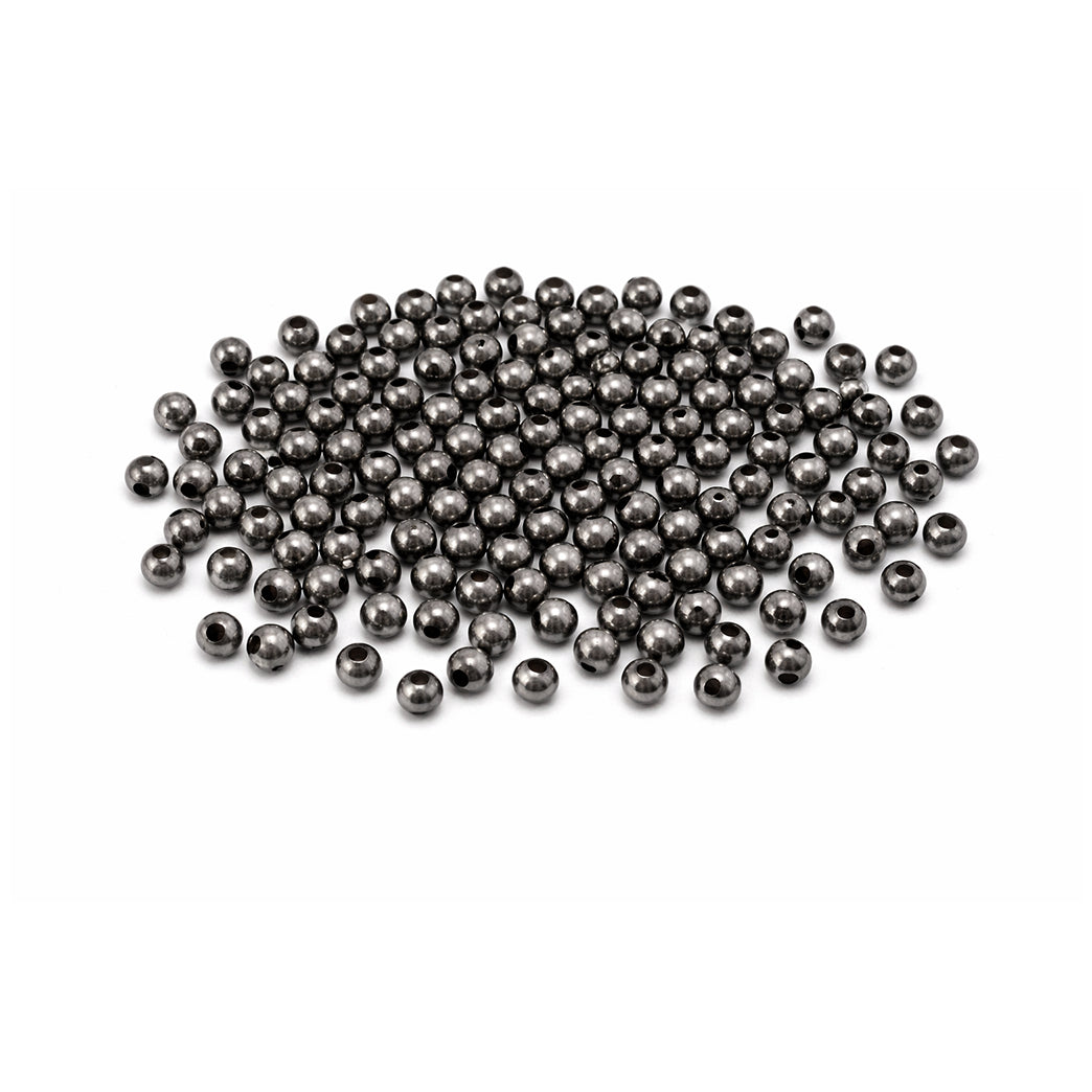 4mm Round Brass Beads for Jewelry and Bracelet Making, Pack of 300