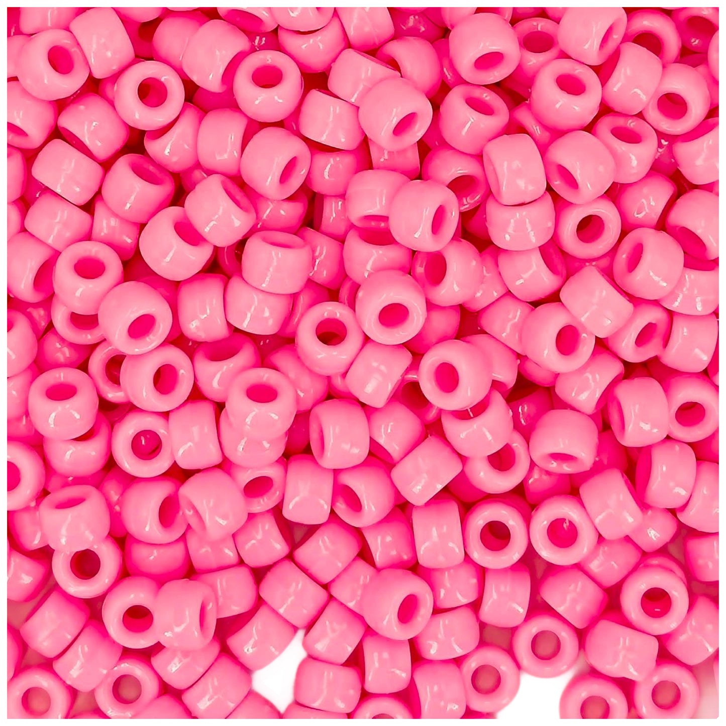 6x9mm Pony Beads Bulk for Bracelet Making Kandi Jewelry Hair Braids Crafts, Pack of 1000