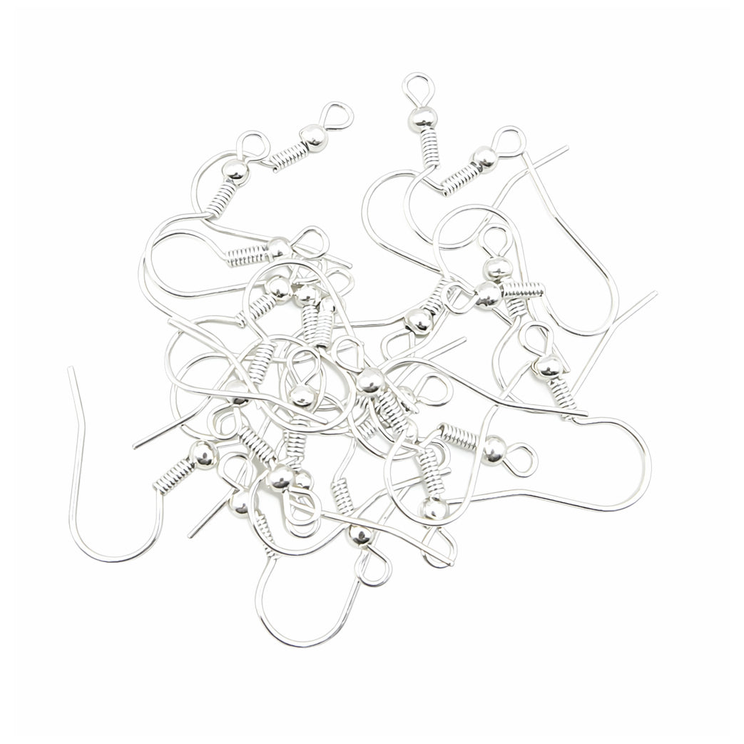 Stainless Steel Fish Hook Earring Wires Nickel Free French Hooks Coil and Ball Style for Jewelry Making DIY Crafts