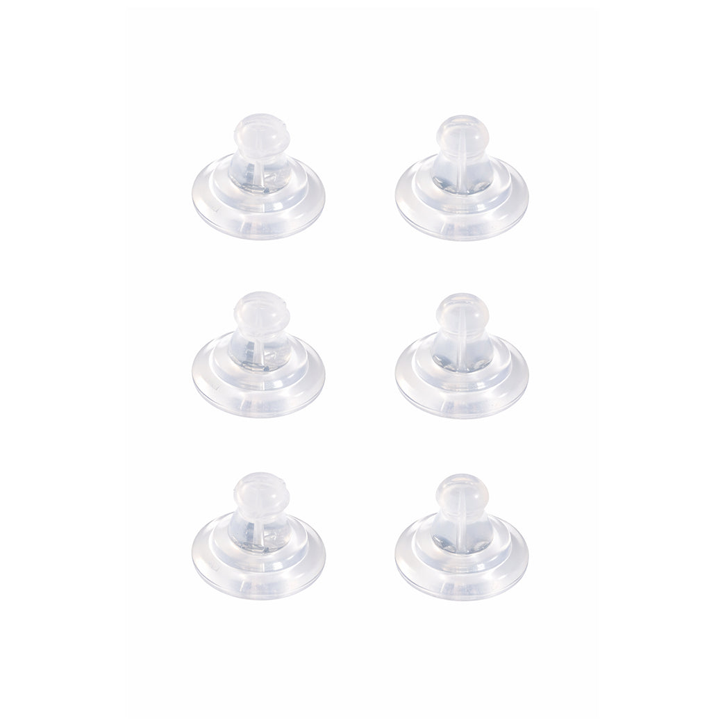 Locking Earring Backs for Studs Heavy Earrings Hypoallergenic Replacement for Women and Men, Pack of 6