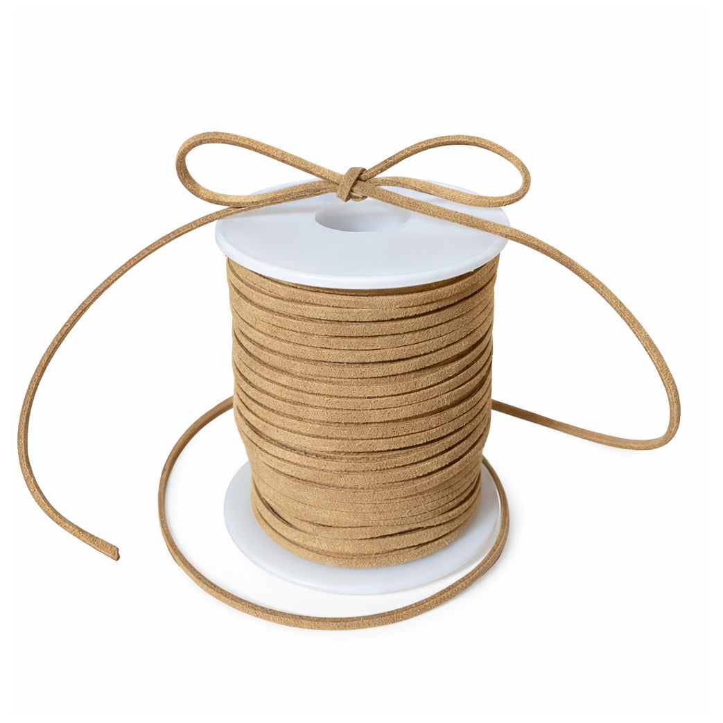 Flat Suede Leather Cord 50 Yards Faux Leather String for Jewelry Making, Bracelets, Necklaces and Craft Projects