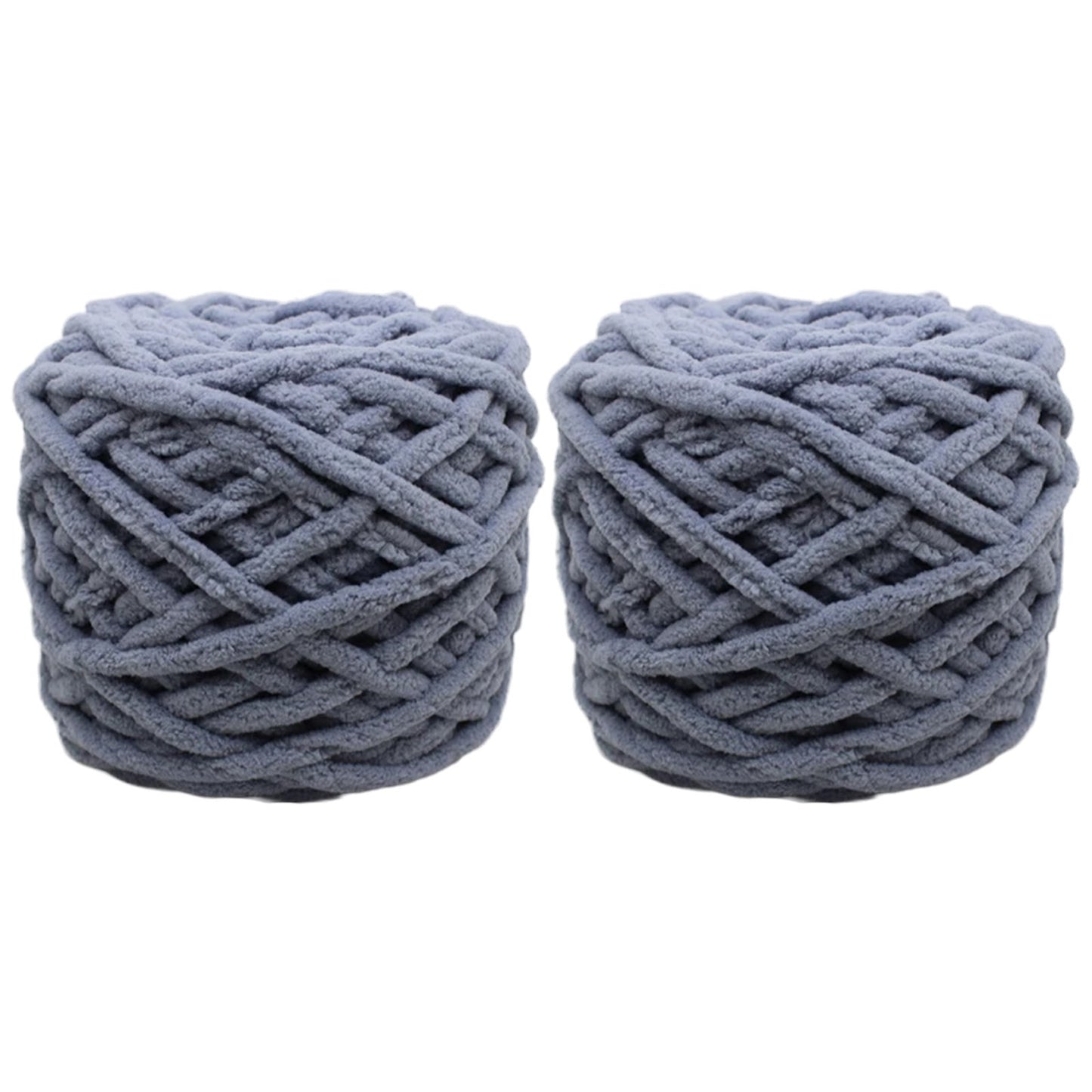 Soft Chenille Yarn for Crocheting Knitting Plush Crafts Blankets Scarves Hats and DIY Projects 100 Grams/3.52oz 54.68 yards, Pack of 2