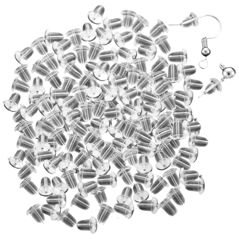 Soft Clear Silicone Earring Backs for Studs, Hypoallergenic Replacement Stoppers for Secure Everyday Wear