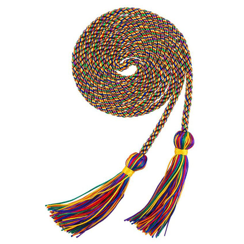 67 Inches Gold Graduation Cords for 2025 Ceremonies Braided Style Honor Tassel Rope