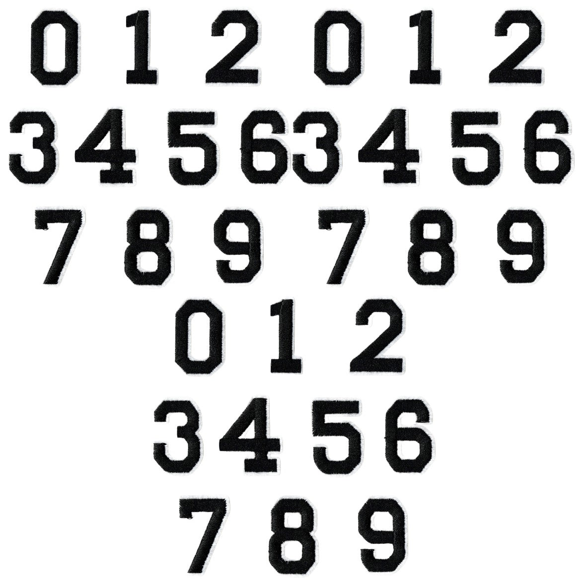 Iron-On Alphabet and Number Embroidered Patches for Clothing, Hats, Jeans, DIY Crafts and Sewing Repairs