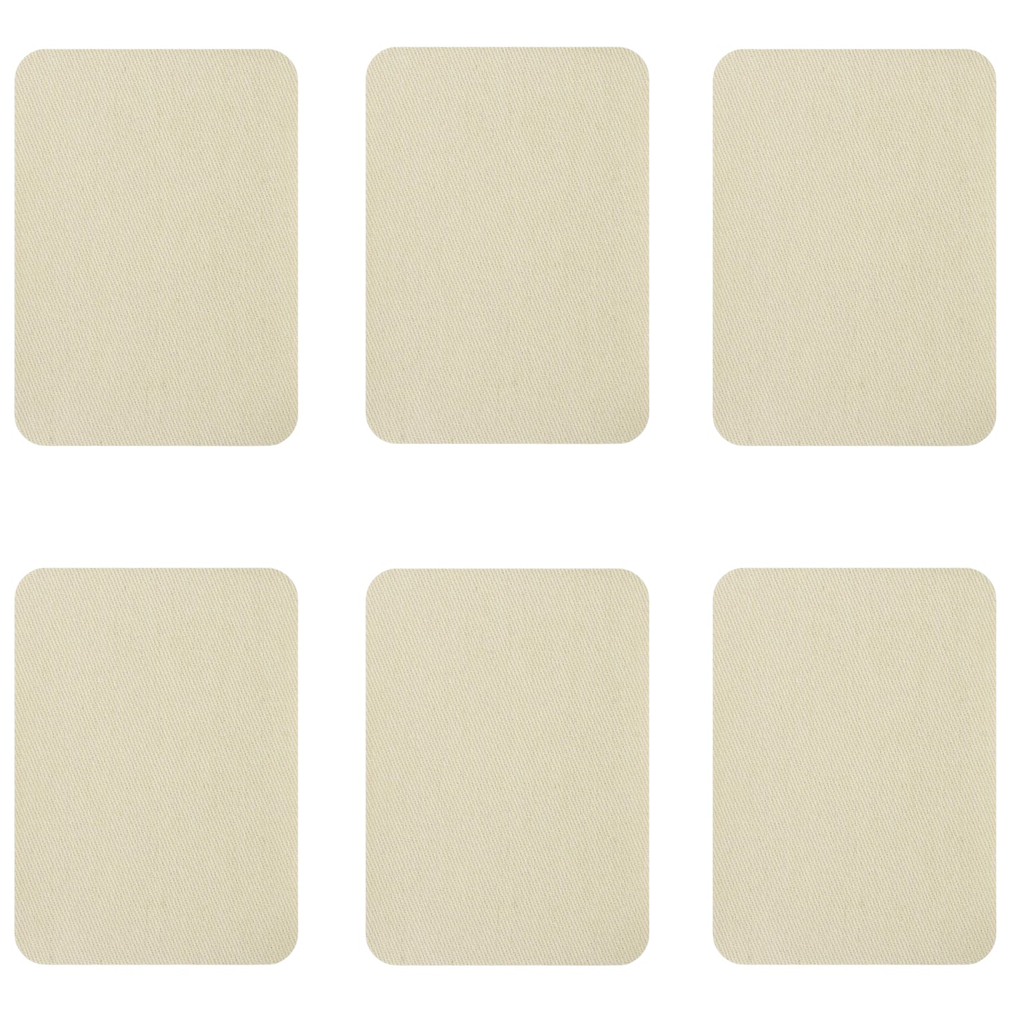 Cotton Iron-On Fabric Repair Patches for Clothing Inside and Outside Strong Adhesive, Pack of 6