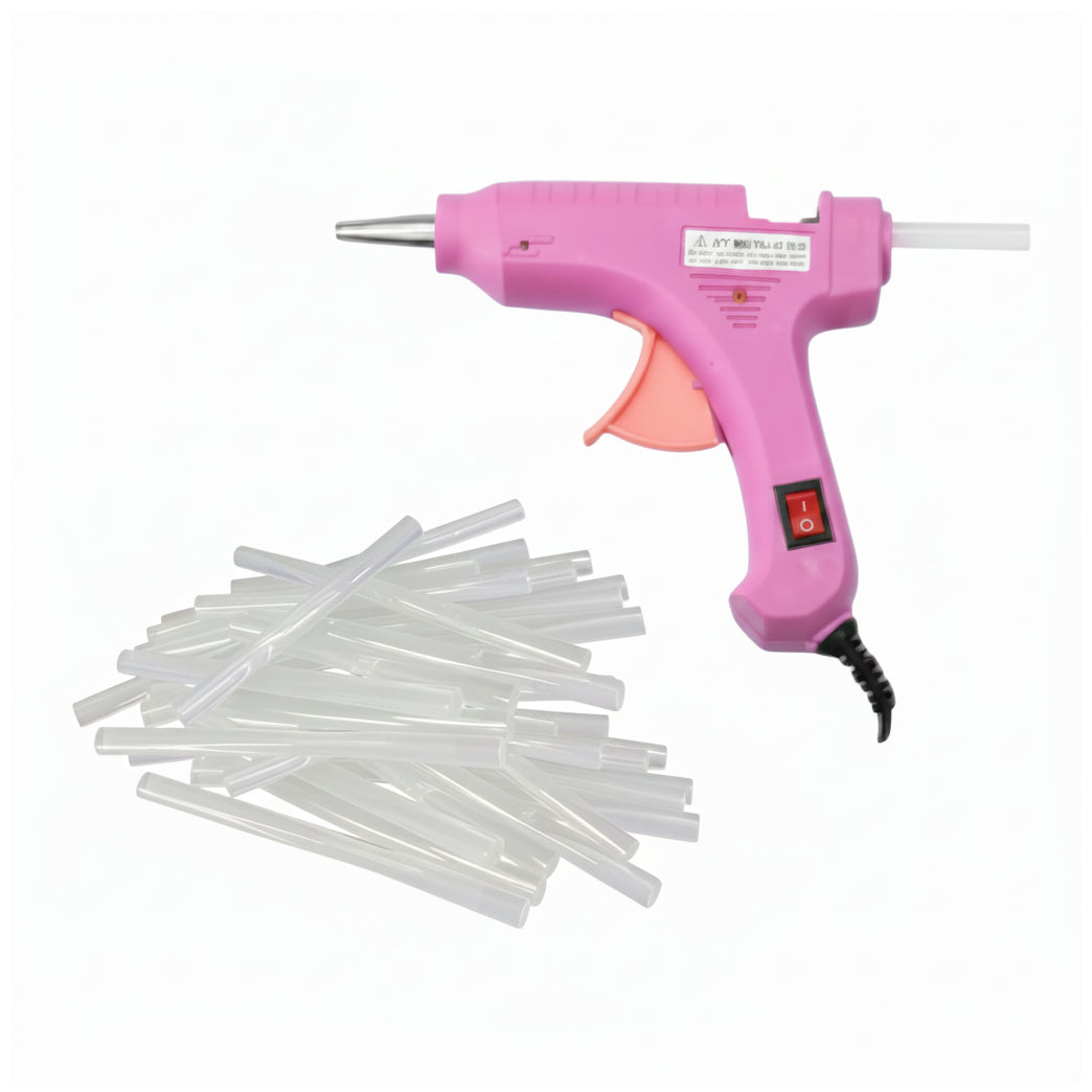 20W Mini Hot Glue Gun Kit with 30 Glue Sticks Fast Heating for Crafts and Repairs
