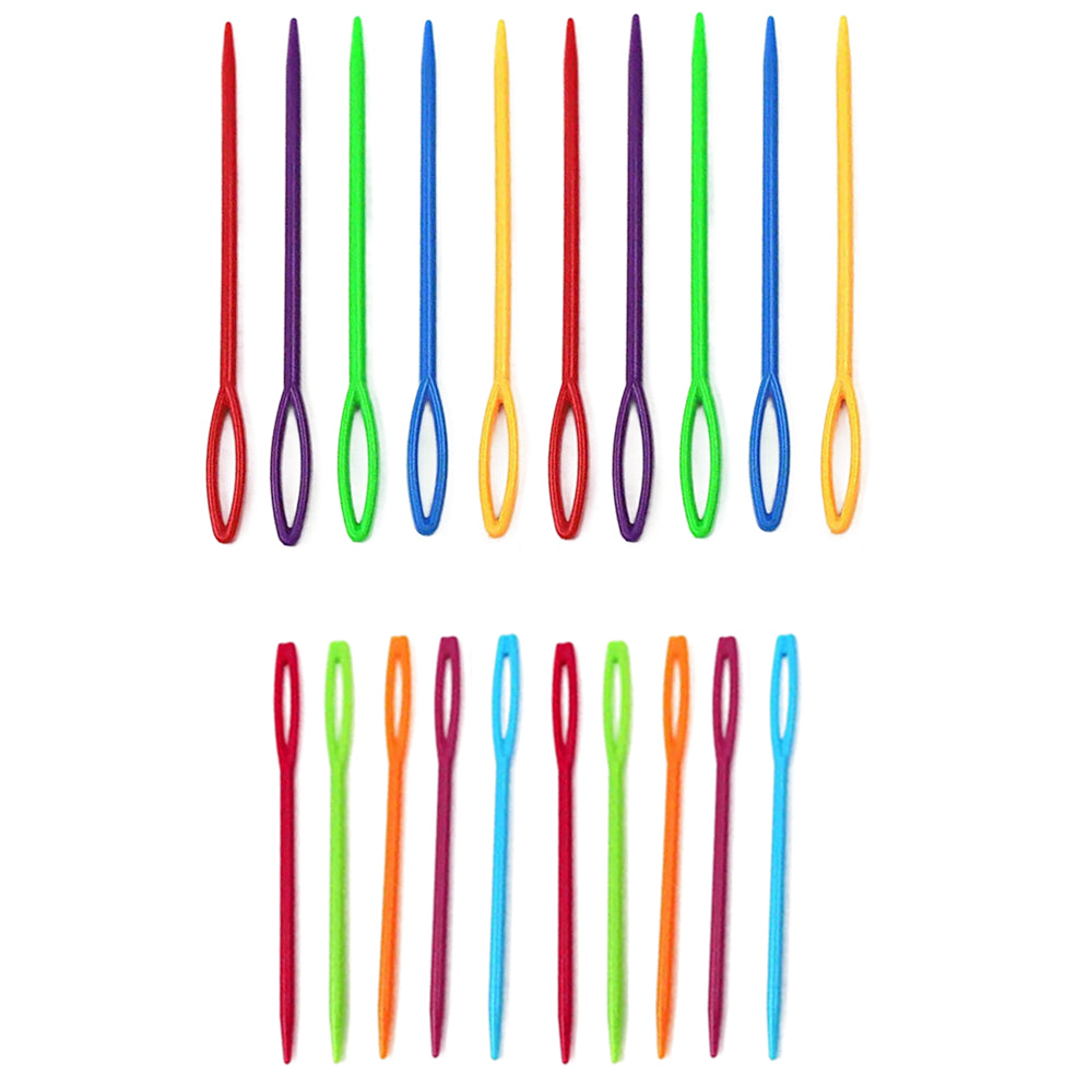 Large Eye Plastic Yarn Needles for Crochet Knitting Sewing DIY Crafts Colorful Lacing Tools
