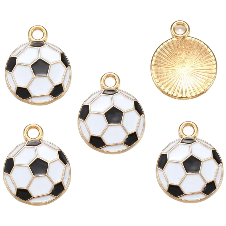 Alloy Sports Charms with Rhinestones for Jewelry Making, Bracelets, Necklaces, and DIY Crafts, Pack of 20