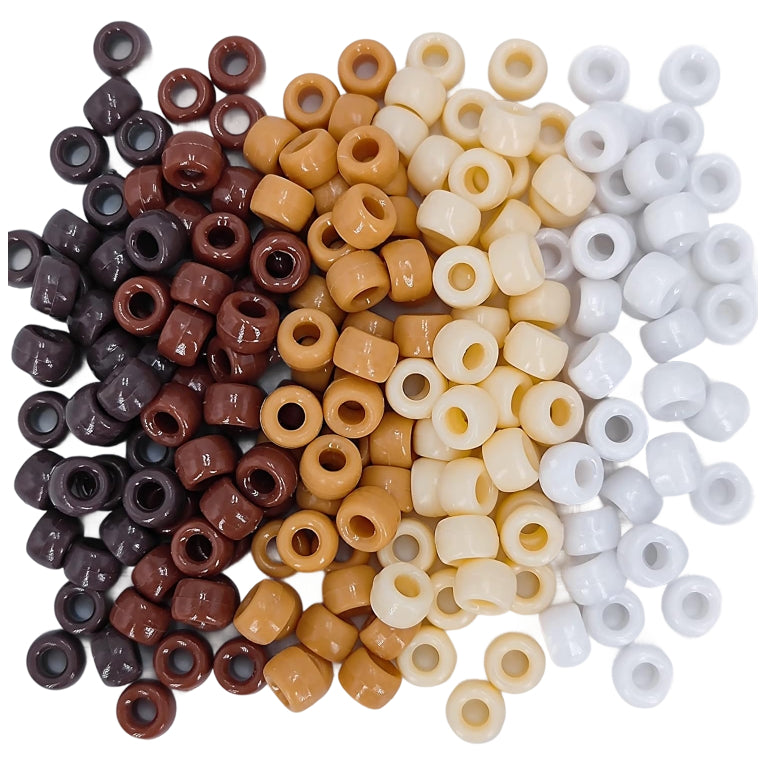 6x9mm Pony Beads Bulk for Bracelet Making Kandi Jewelry Hair Braids Crafts, Pack of 1000