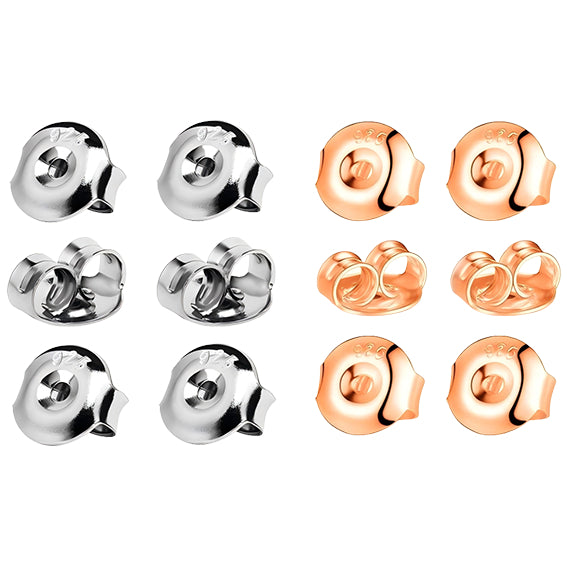 Hypoallergenic Locking Earring Backs Replacement Set 6 Pairs Secure Stud Earring Backings for Jewelry Repair and Daily Wear