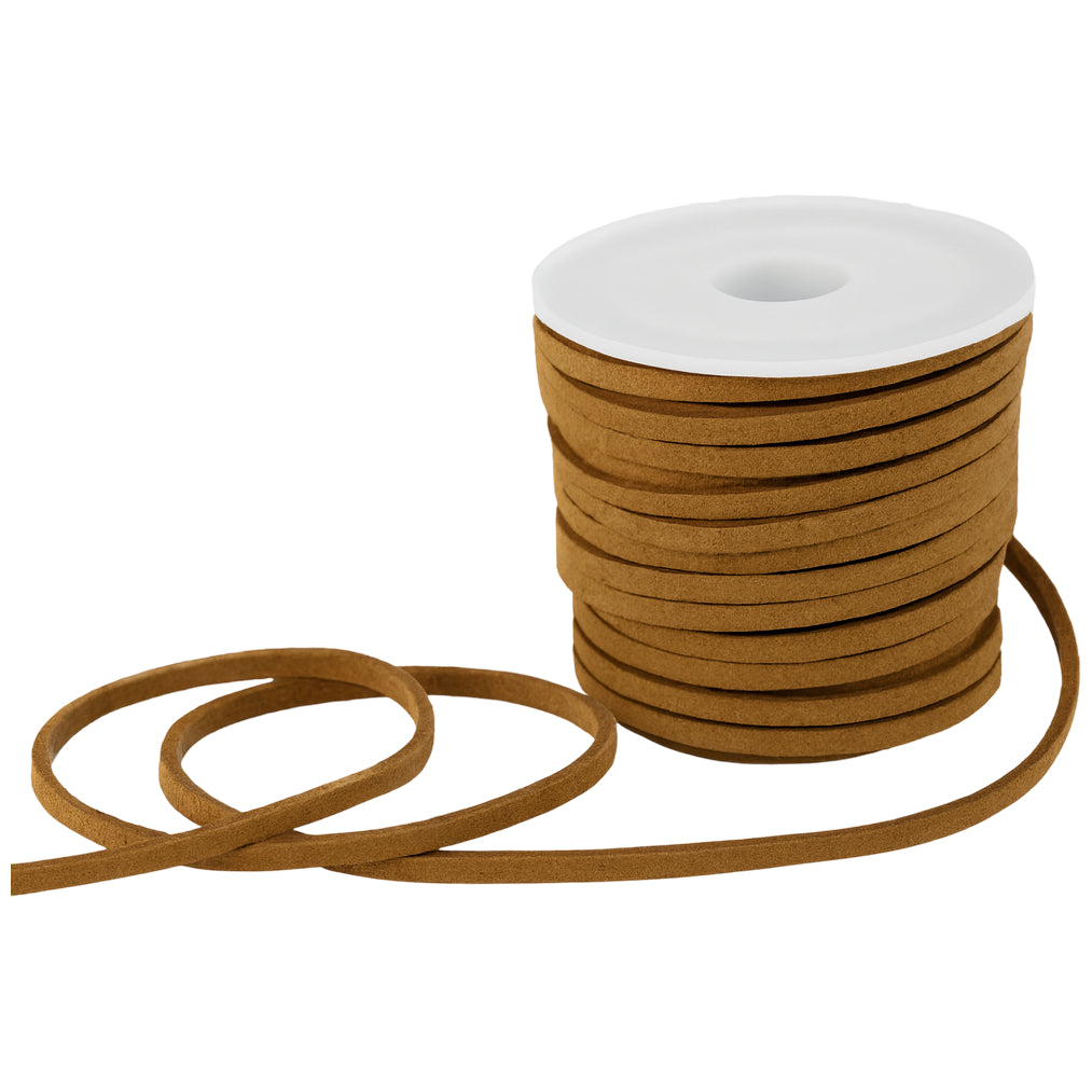 2.6mm x 5m Flat Genuine Leather Cord for Braiding, Jewelry Making, and Craft Projects