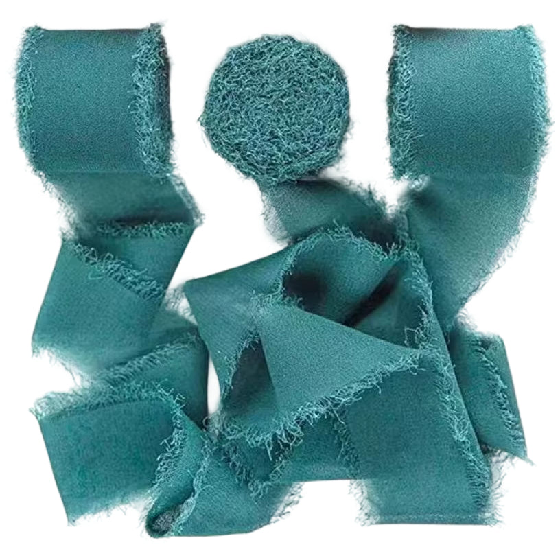 Chiffon Silk Ribbon 1.5 Inch x 10 Yards for Wedding Bouquets, Invitations, and Decorations, Pack of 2