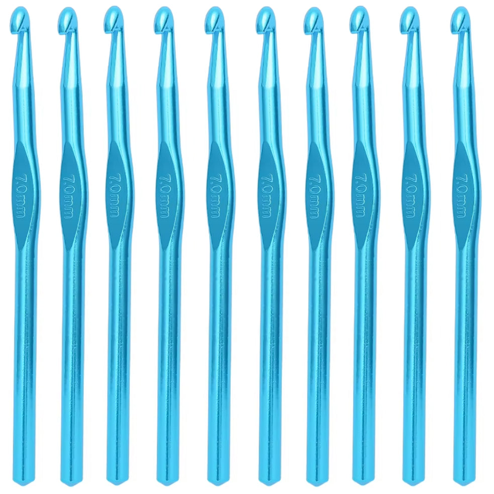 Multi-Colored Aluminum Crochet Hooks Set for DIY Crafts and Knitting Projects
