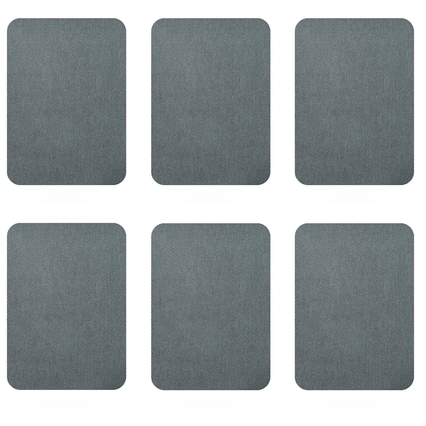 Cotton Iron-On Fabric Repair Patches for Clothing Inside and Outside Strong Adhesive, Pack of 6