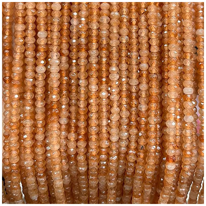 Multicolor Natural Rondelle Stone Beads 38cm Strand for Jewelry Making and DIY Crafts