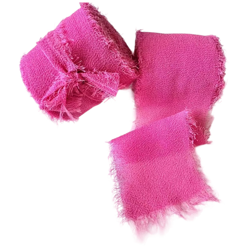 Chiffon Silk Ribbon 1.5 Inch x 10 Yards for Wedding Bouquets, Invitations, and Decorations, Pack of 2