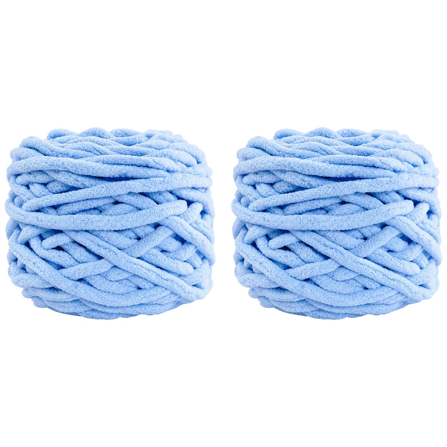 Soft Chenille Yarn for Crocheting Knitting Plush Crafts Blankets Scarves Hats and DIY Projects 100 Grams/3.52oz 54.68 yards, Pack of 2