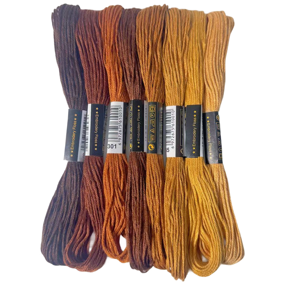 8 Skeins Gradient Embroidery Floss Thread, 6-Strand Cross Stitch and Bracelet Making Yarn Set