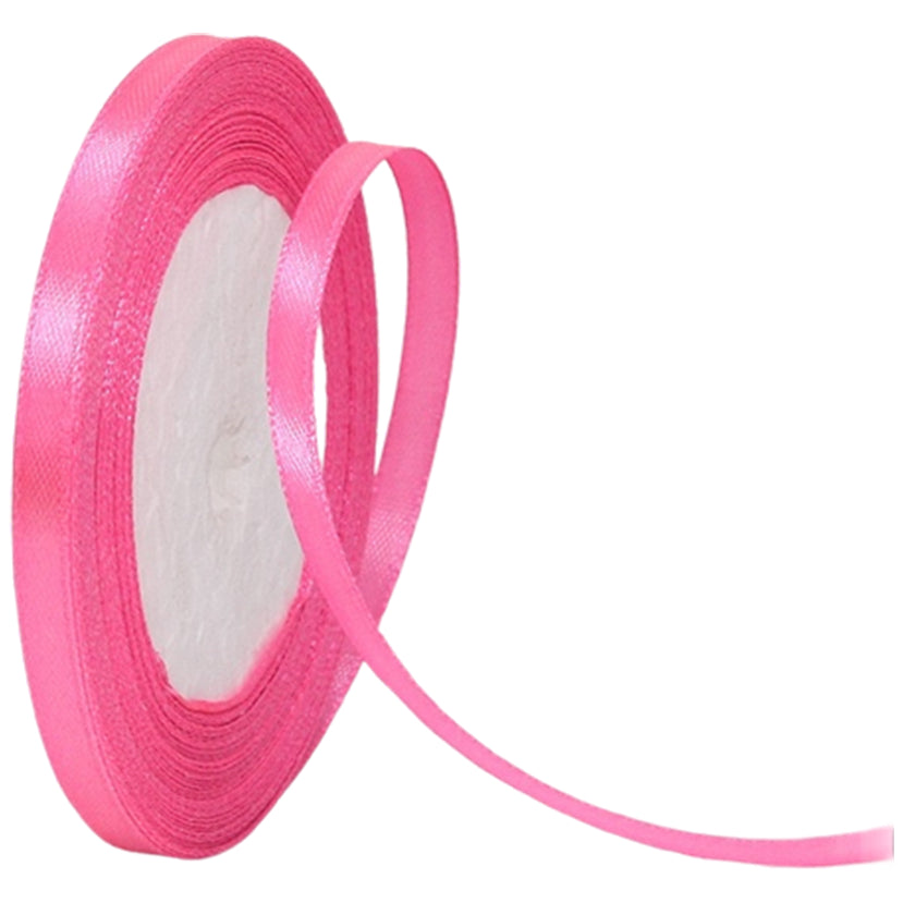 Black Double Faced Satin Ribbon 1/4 Inch x 25 Yards for Gift Wrapping and Decorations