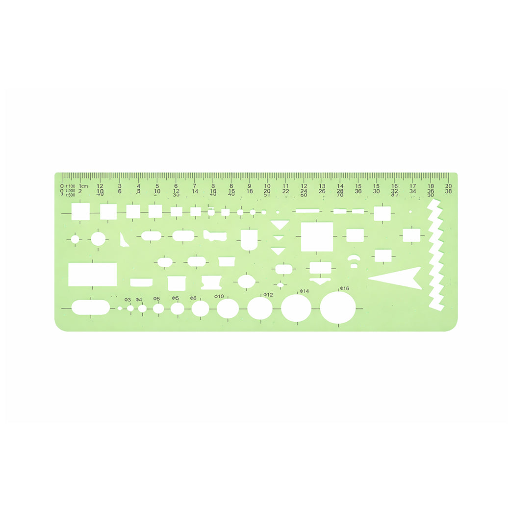 Professional Circle Template Guide with Inch and Metric Graduations for Drafting Drawing Woodworking and Design Tools